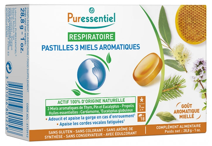 Pastilles Respiratoire aux 3 miels aromatiques